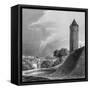 Copenhagen, Valdemar Tower-J Gray-Framed Stretched Canvas