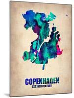 Copenhagen Watercolor Poster-NaxArt-Mounted Art Print