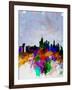 Copenhagen Watercolor Skyline-NaxArt-Framed Art Print