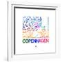 Copenhagen Watercolor Street Map-NaxArt-Framed Art Print