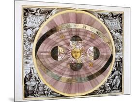 Copernican (Heliocentric/Sun-Centre) System of the Universe, 1708-null-Mounted Giclee Print