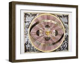 Copernican (Heliocentric/Sun-Centre) System of the Universe, 1708-null-Framed Giclee Print