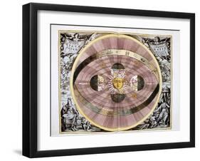 Copernican (Heliocentric/Sun-Centre) System of the Universe, 1708-null-Framed Giclee Print