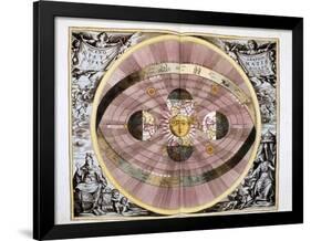 Copernican (Heliocentric/Sun-Centre) System of the Universe, 1708-null-Framed Giclee Print