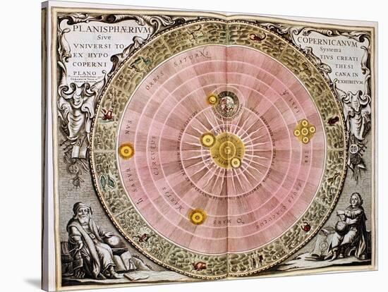 Copernican Sun-Centred (Heliocentri) System of the Universe, 1708-null-Stretched Canvas