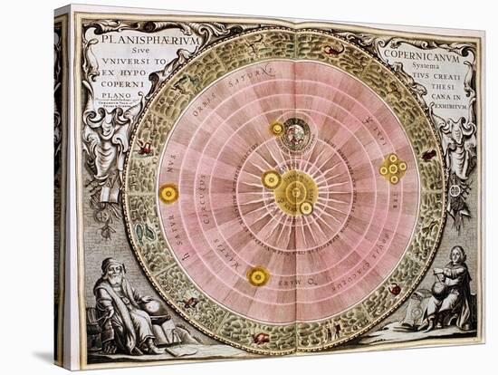 Copernican Sun-Centred (Heliocentri) System of the Universe, 1708-null-Stretched Canvas