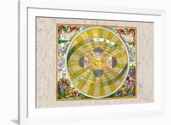 Copernican System-Andreas Cellarius-Framed Premium Giclee Print