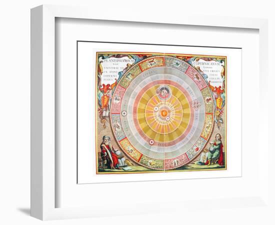 Copernican Universe, 1660-Andreas Cellarius-Framed Premium Giclee Print