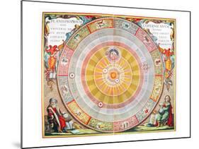 Copernican Universe, 1660-Andreas Cellarius-Mounted Giclee Print