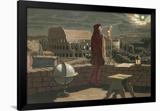 Copernicus Observing in Rome an Eclipse of the Moon-J. Presno-Framed Giclee Print