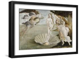 Copie d'après Botticelli : Naissance de Vénus (Offices, Florence)-Sandro Botticelli-Framed Giclee Print