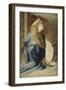 Copie d'après Verrocchio : détail d'un ange dans le baptême du Christ (Florence, Offices)-Andrea del Verrocchio-Framed Giclee Print