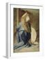 Copie d'après Verrocchio : détail d'un ange dans le baptême du Christ (Florence, Offices)-Andrea del Verrocchio-Framed Giclee Print