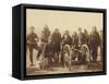 Coporal Paul Weinert and gunners of Battery "E" 1st Artillery-John C. H. Grabill-Framed Stretched Canvas