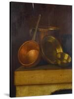 Copper and Brass Pots and Pans on an Oven Top-Martin Dichtl-Stretched Canvas