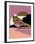 Copper Bird in Moonlight-Tara Reed-Framed Art Print