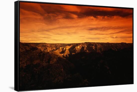 Copper Canyon at Sunset-Gerald French-Framed Stretched Canvas