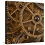 Copper Cogs Close up 01-Tom Quartermaine-Stretched Canvas