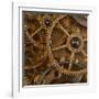 Copper Cogs Close up 01-Tom Quartermaine-Framed Giclee Print