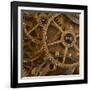 Copper Cogs Close up 01-Tom Quartermaine-Framed Giclee Print