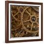 Copper Cogs Close up 01-Tom Quartermaine-Framed Giclee Print