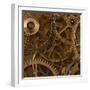 Copper Cogs Close up 02-Tom Quartermaine-Framed Giclee Print