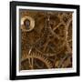 Copper Cogs Close up 02-Tom Quartermaine-Framed Giclee Print