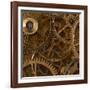 Copper Cogs Close up 02-Tom Quartermaine-Framed Giclee Print