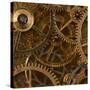 Copper Cogs Close up 02-Tom Quartermaine-Stretched Canvas