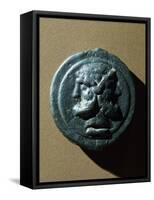 Copper Coin Bearing Image of Janus in Relief, Roman Coins-null-Framed Stretched Canvas