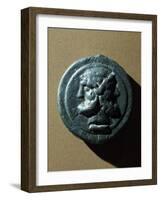 Copper Coin Bearing Image of Janus in Relief, Roman Coins-null-Framed Giclee Print