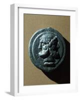 Copper Coin Bearing Image of Janus in Relief, Roman Coins-null-Framed Giclee Print