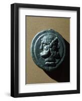 Copper Coin Bearing Image of Janus in Relief, Roman Coins-null-Framed Premium Giclee Print