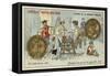 Copper Coins of Louis XV, 1757-null-Framed Stretched Canvas