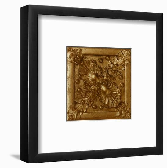 Copper Floral Rosette-George Caso-Framed Art Print