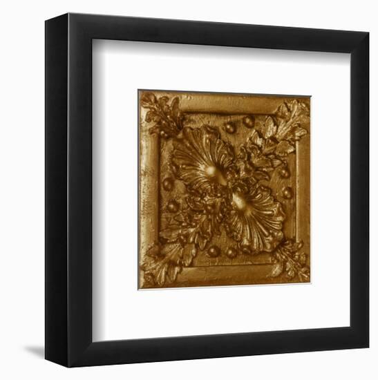 Copper Floral Rosette-George Caso-Framed Art Print