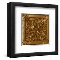 Copper Floral Rosette-George Caso-Framed Art Print