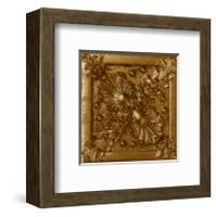 Copper Floral Rosette-George Caso-Framed Art Print