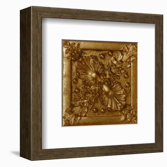 Copper Floral Rosette-George Caso-Framed Art Print