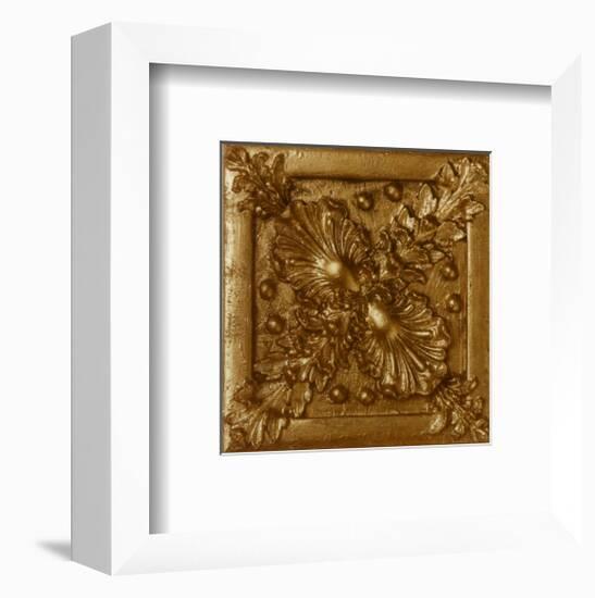 Copper Floral Rosette-George Caso-Framed Art Print