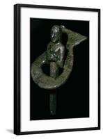 Copper foundation figurine ending in cone and plaque, Telloh, South Iraq, 2494BC-2465BC-Unknown-Framed Giclee Print