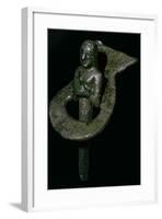 Copper foundation figurine ending in cone and plaque, Telloh, South Iraq, 2494BC-2465BC-Unknown-Framed Giclee Print