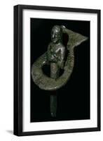 Copper foundation figurine ending in cone and plaque, Telloh, South Iraq, 2494BC-2465BC-Unknown-Framed Giclee Print