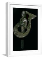 Copper foundation figurine ending in cone and plaque, Telloh, South Iraq, 2494BC-2465BC-Unknown-Framed Giclee Print