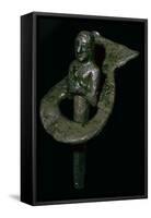 Copper foundation figurine ending in cone and plaque, Telloh, South Iraq, 2494BC-2465BC-Unknown-Framed Stretched Canvas