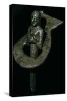 Copper foundation figurine ending in cone and plaque, Telloh, South Iraq, 2494BC-2465BC-Unknown-Stretched Canvas