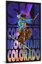Copper Mountain, Colorado - Milky Way Skier-Lantern Press-Mounted Art Print