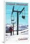 Copper Mountain, Colorado - Ski Lift Day Scene-Lantern Press-Framed Art Print