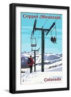 Copper Mountain, Colorado - Ski Lift Day Scene-Lantern Press-Framed Art Print