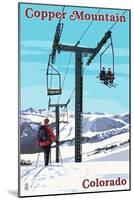 Copper Mountain, Colorado - Ski Lift Day Scene-Lantern Press-Mounted Art Print